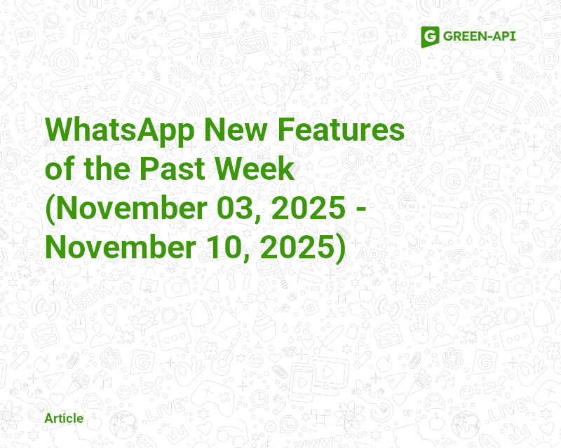 New features in WA