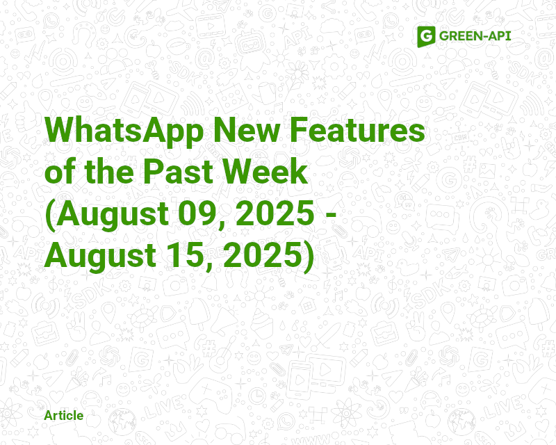 New features in WA
