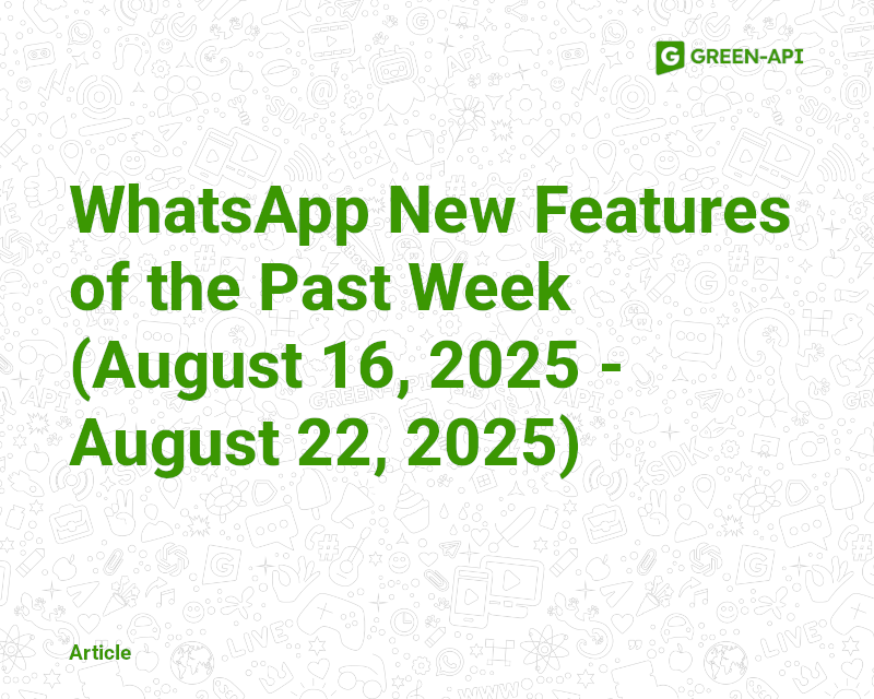 New features in WA