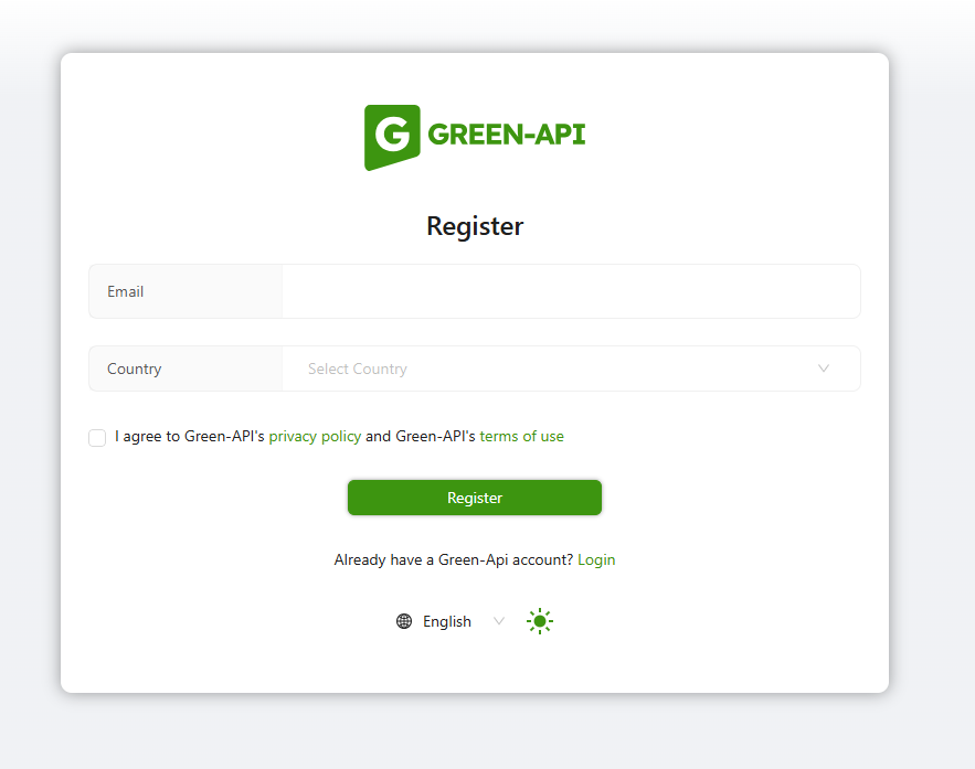 Registration field